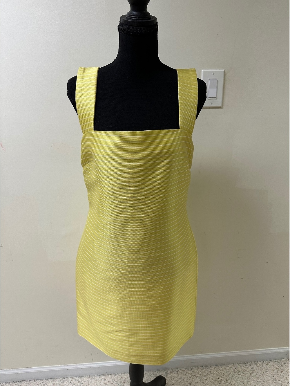 NWT Christian Siriano Lemon Stripe Dress Sz 8 $1100 Retail